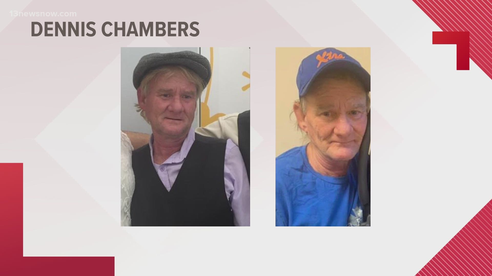 Deputies are now searching for the woman's husband, 60-year-old Dennis Chambers.