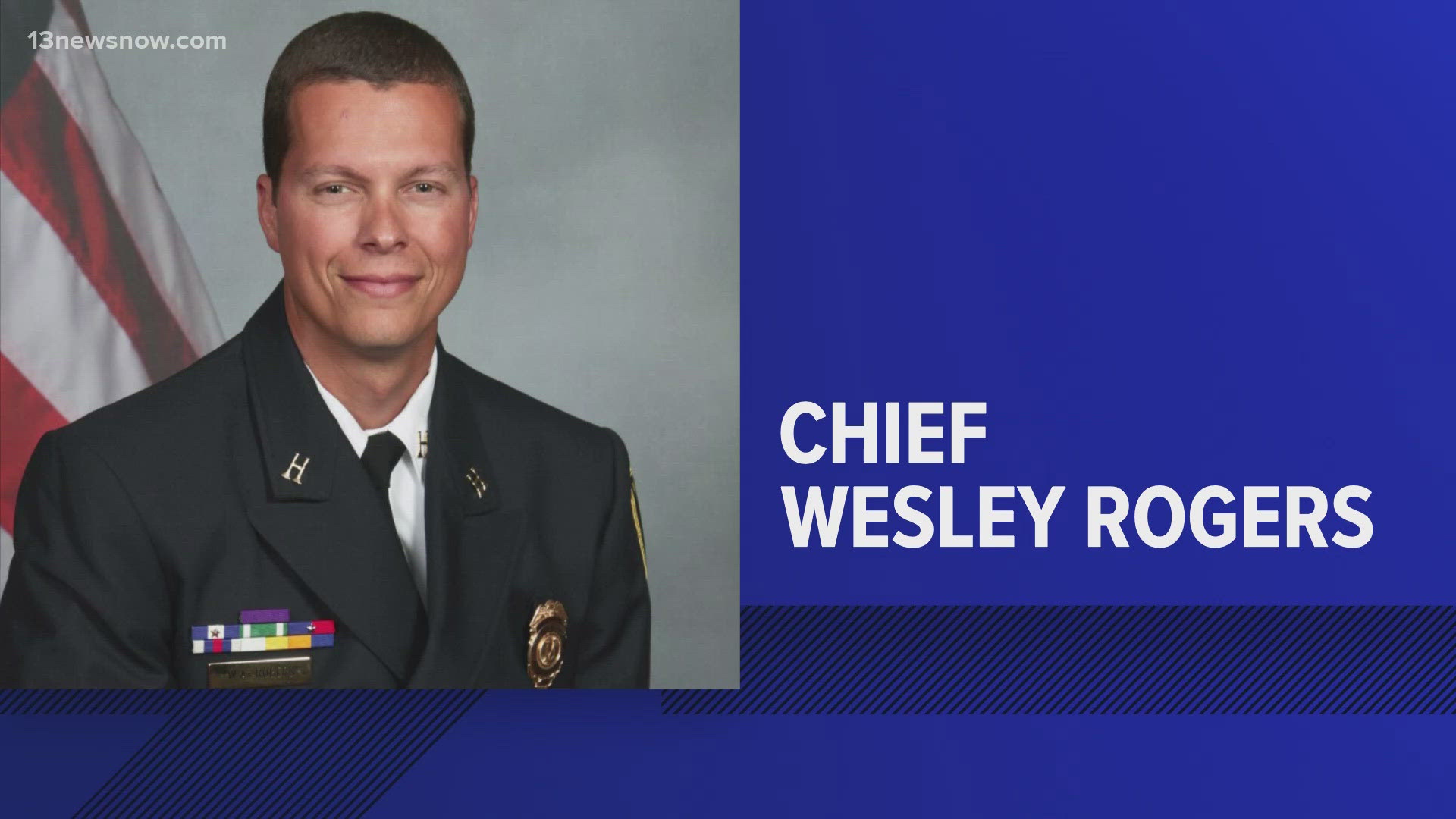 The Newport News city manager announced Wesley Rogers will take over as Fire Chief this week.