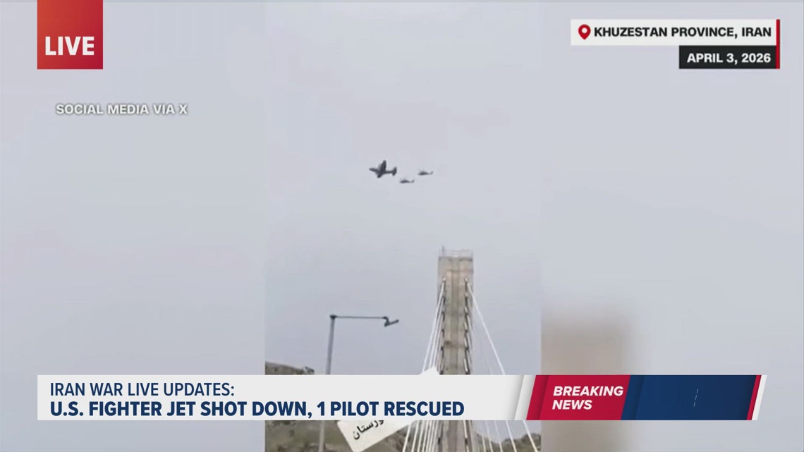 One pilot rescued after U.S. fighter jet shot down over Iran ...