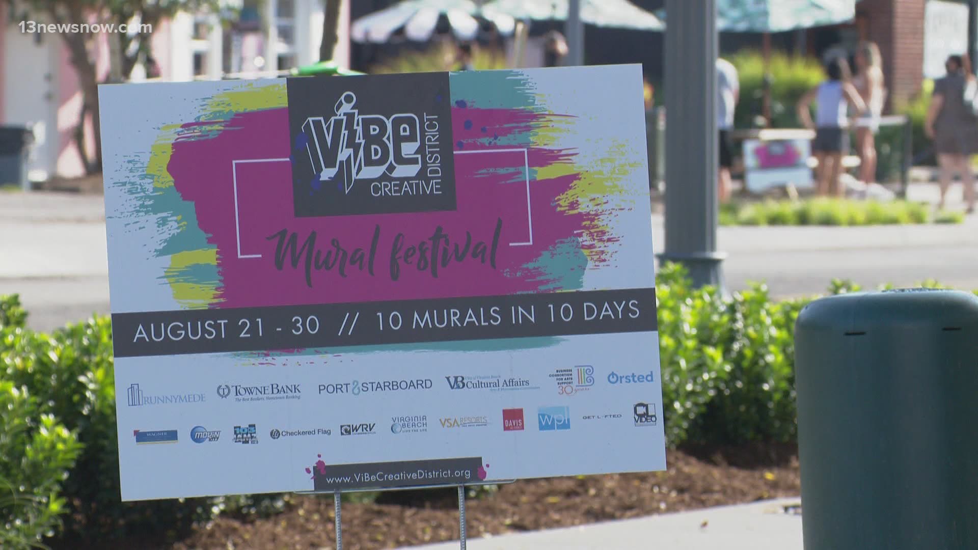 13News Now Dana Smith has more on the third annual Mural Festival taking place in the Virginia Beach ViBe Arts District where 10 artists will show off 10 murals.