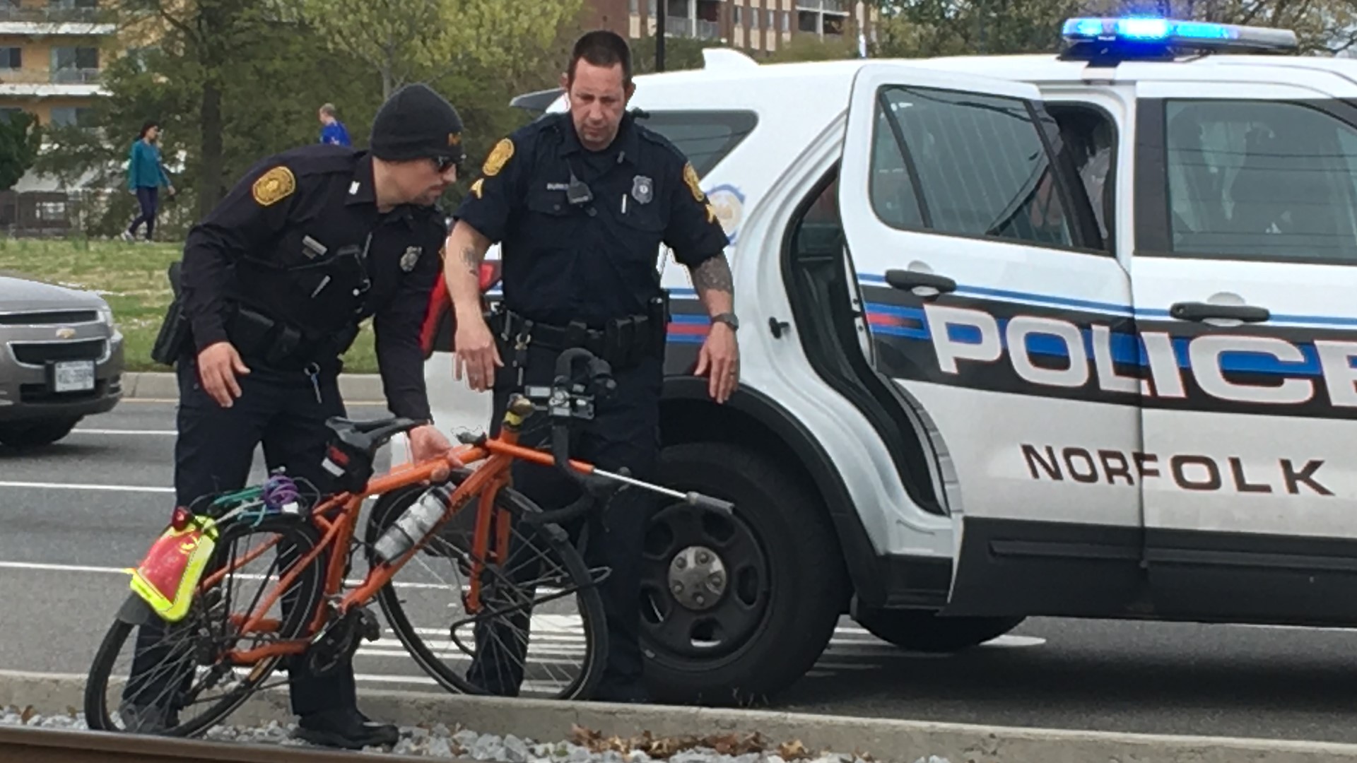 Police said their initial investigation showed that the bicyclist turned left in front of the light rail before being hit. The man is expected to recover.