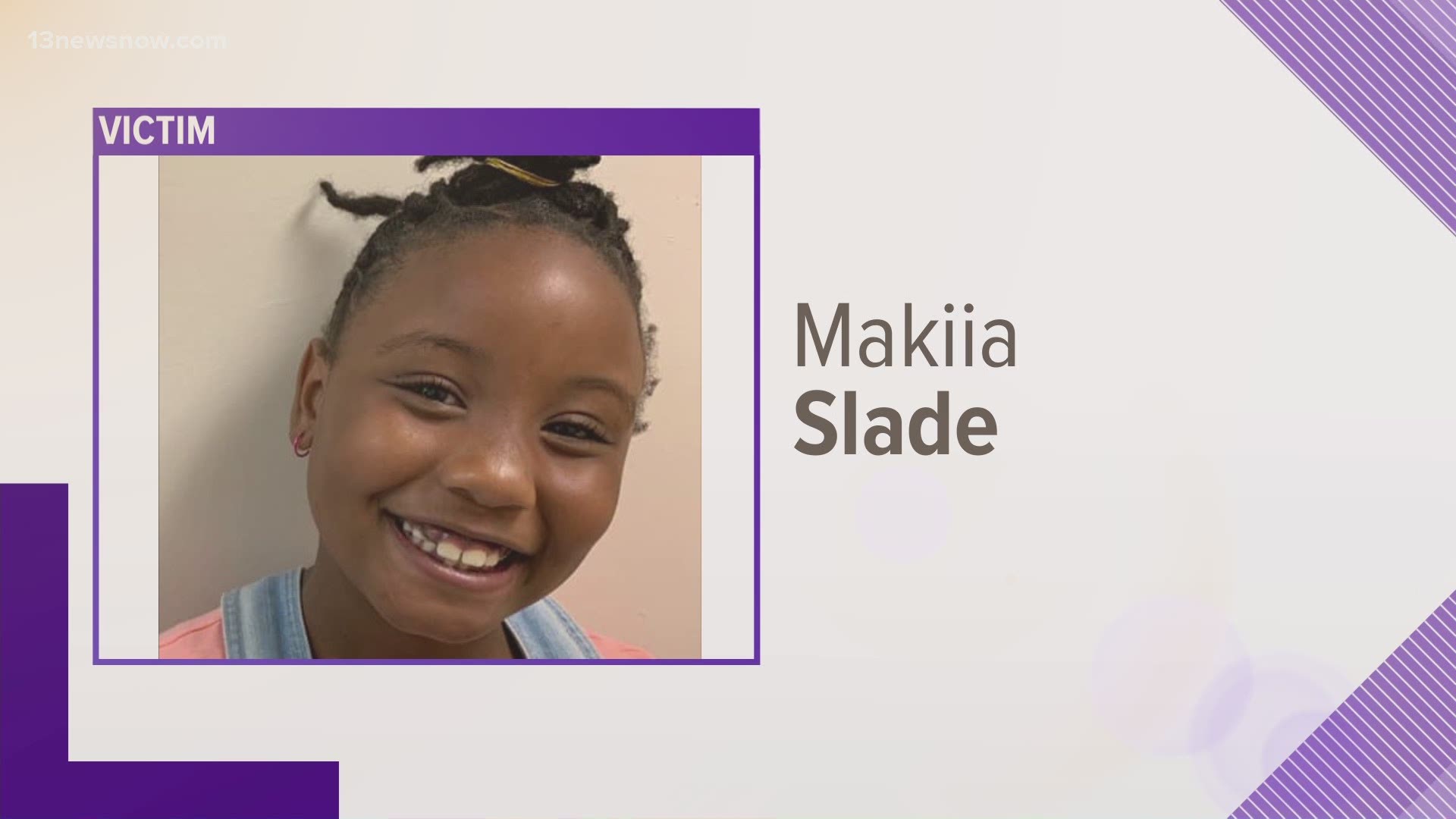 Investigators are investigating the homicide of 9-year-old Makiia Slade, of Edenton. Her mother is in the hospital, being treated for gunshot injuries.