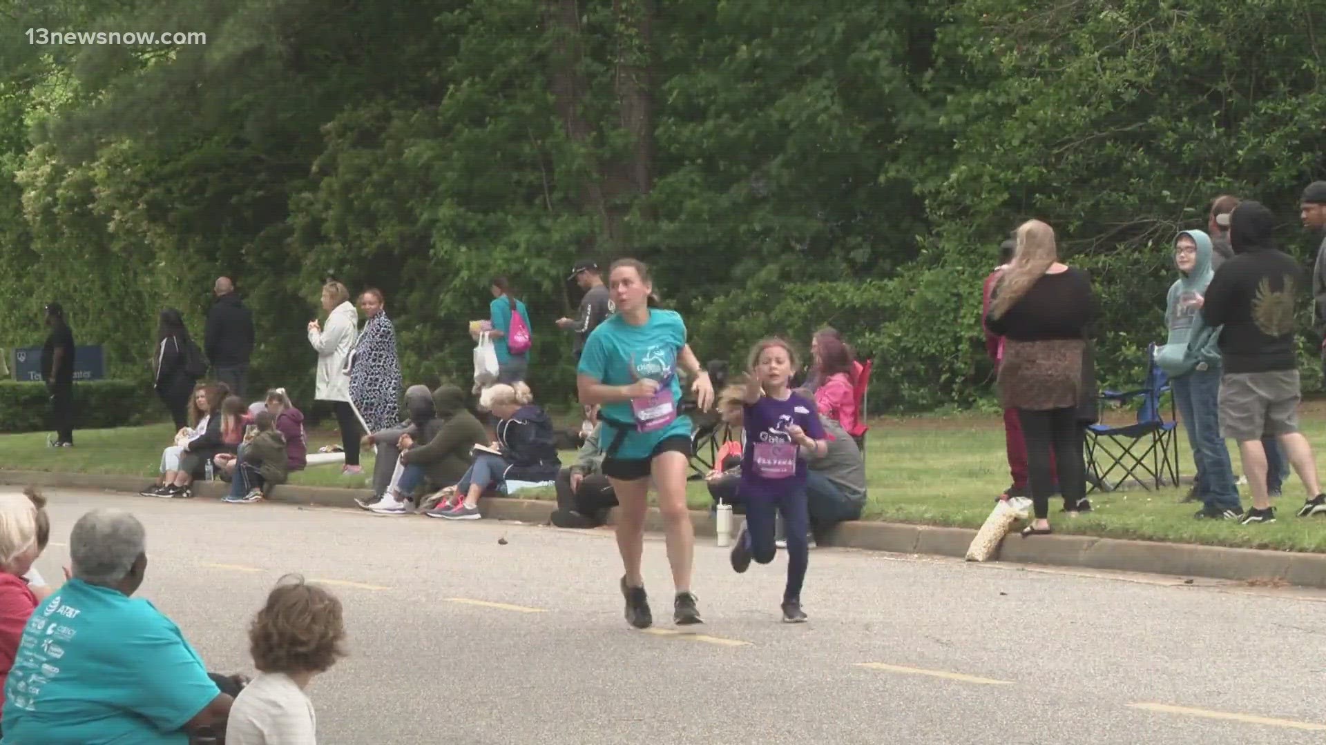 Runners took over Virginia Wesleyan University’s campus Sunday morning and all the runners were little girls from schools across Hampton Roads.