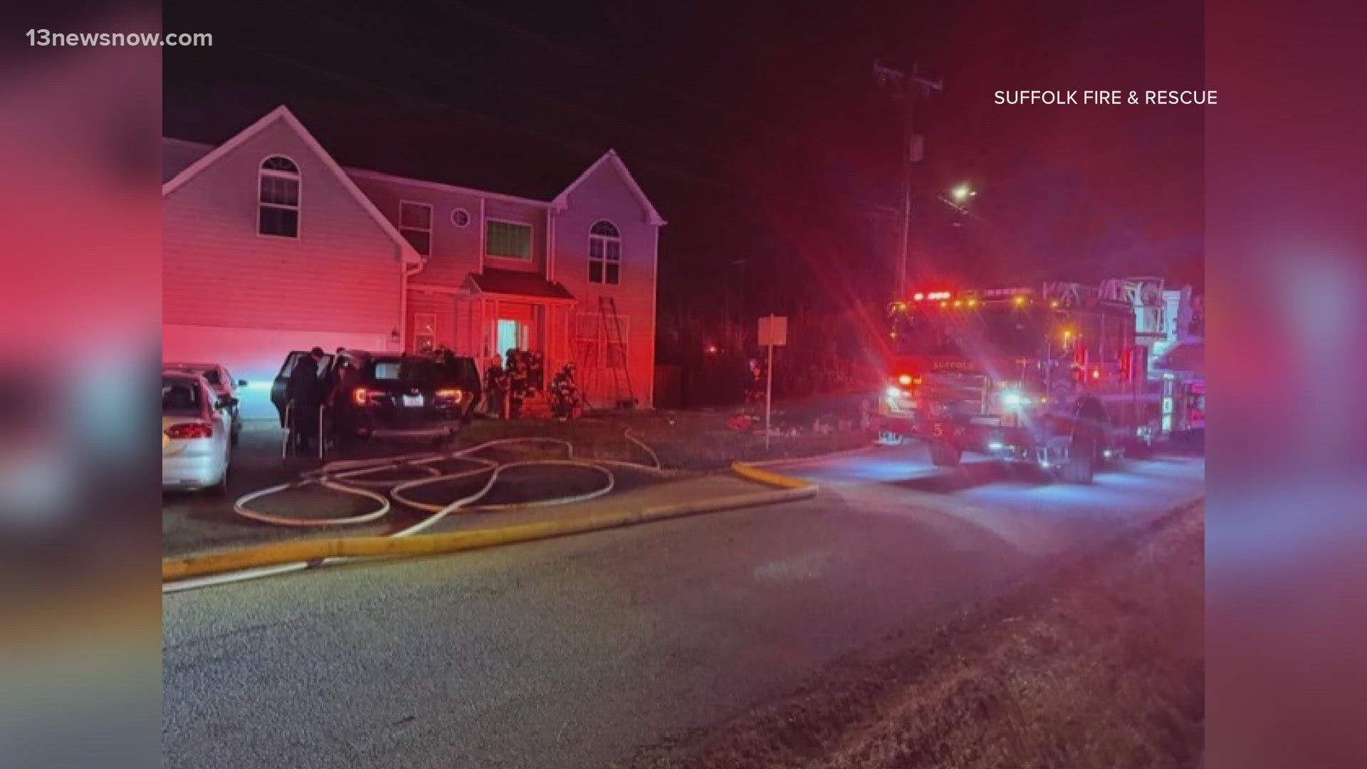 7 people displaced after house fire on Eagle Lane in Suffolk ...