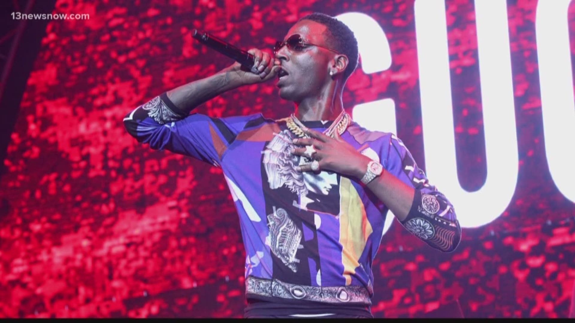 Newport News Police raided rapper Young Dolph's tour bus while he performed at Boathouse Live.