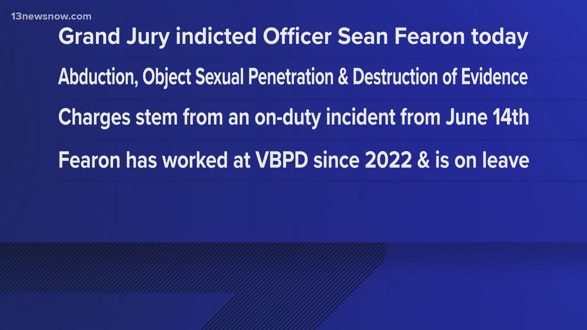 A police officer with the city is facing felony abduction and sexual assault charges in connection with an alleged incident that happened while he was on duty.