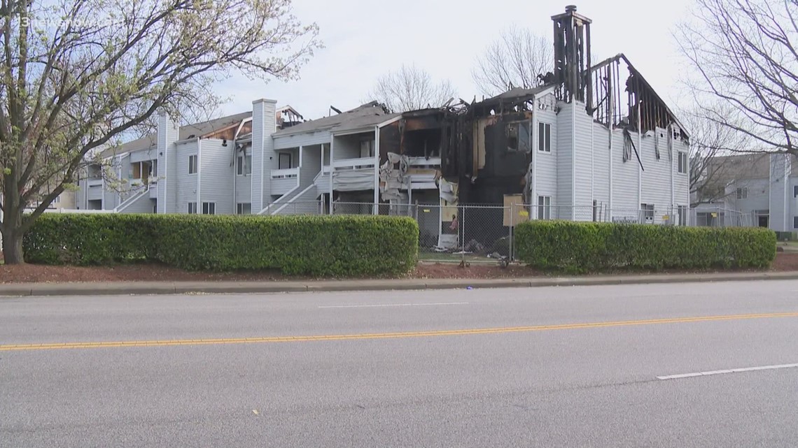 Two-alarm fire rips through Indian Lakes Apartments in Virginia Beach