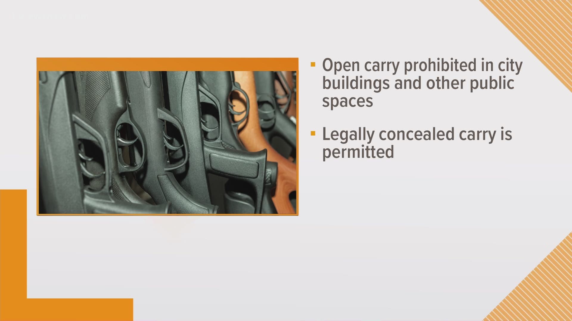 Newport News City Council approved a new ordinance that regulates firearms on public property. Legally concealed carry is permitted.