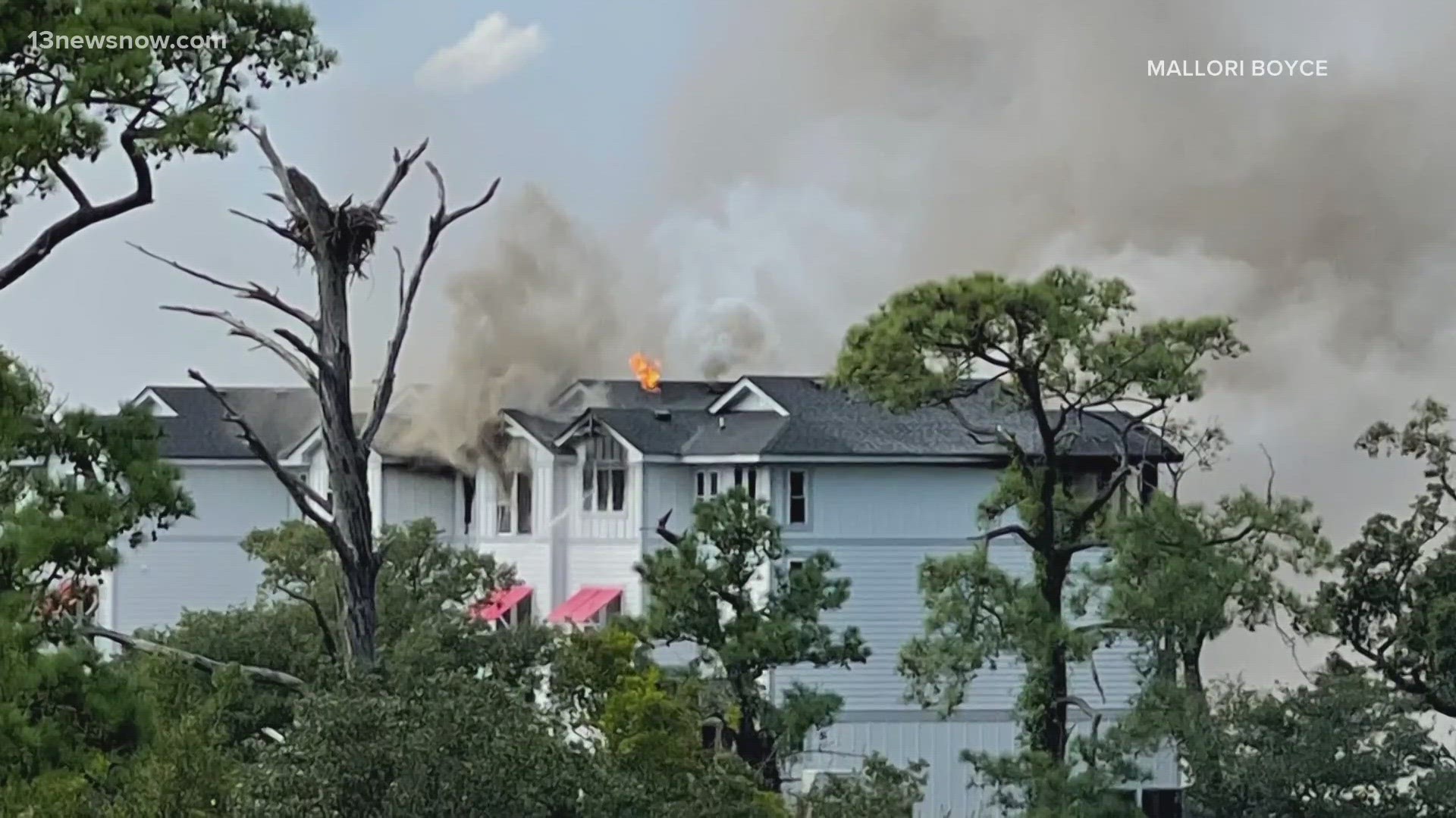 They're coming together in the wake of a fire yesterday in Colington yesterday.   Flames tore through much of a set of townhomes on Colington Pointe Drive.