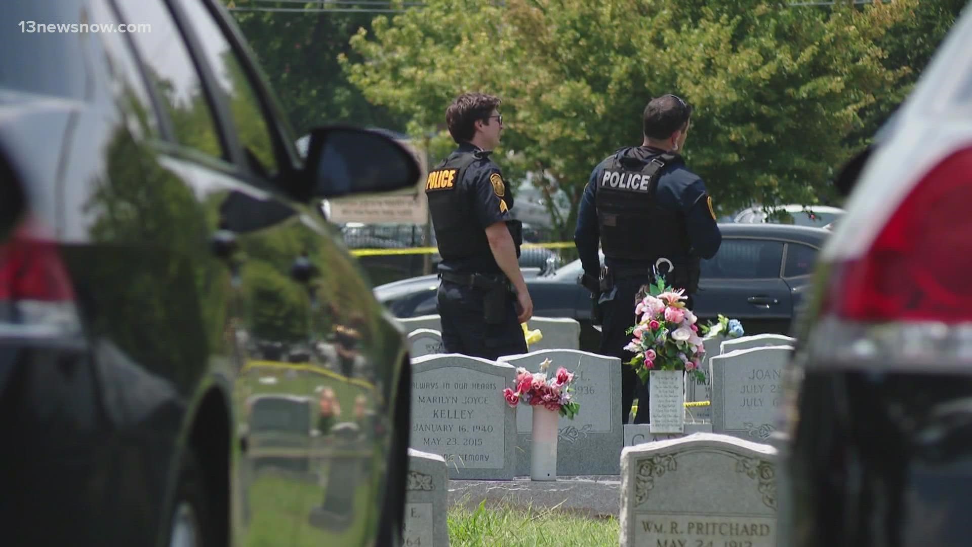 New details reveal why investigators may have already been looking for one of the two men arrested after a police shooting at a Norfolk cemetery.