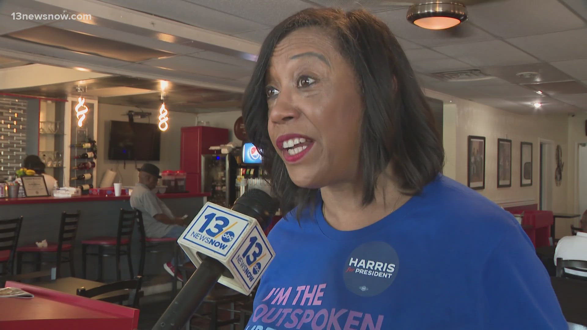 The Hampton Democratic Committee hosted a watch party for Vice President Kamala Harris' rally where she formally introduced her running mate, Tim Walz.