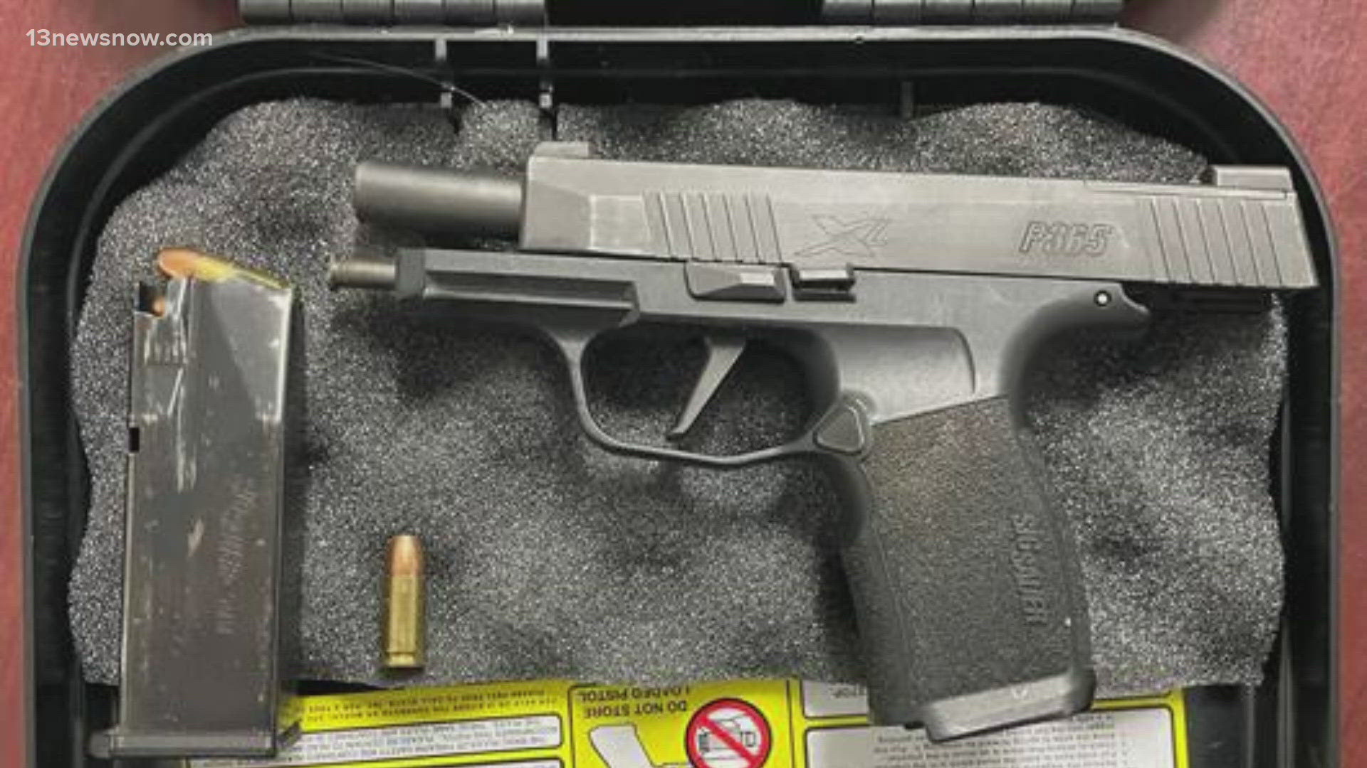 The TSA says the gun was loaded with 13 bullets, including one in the chamber.
