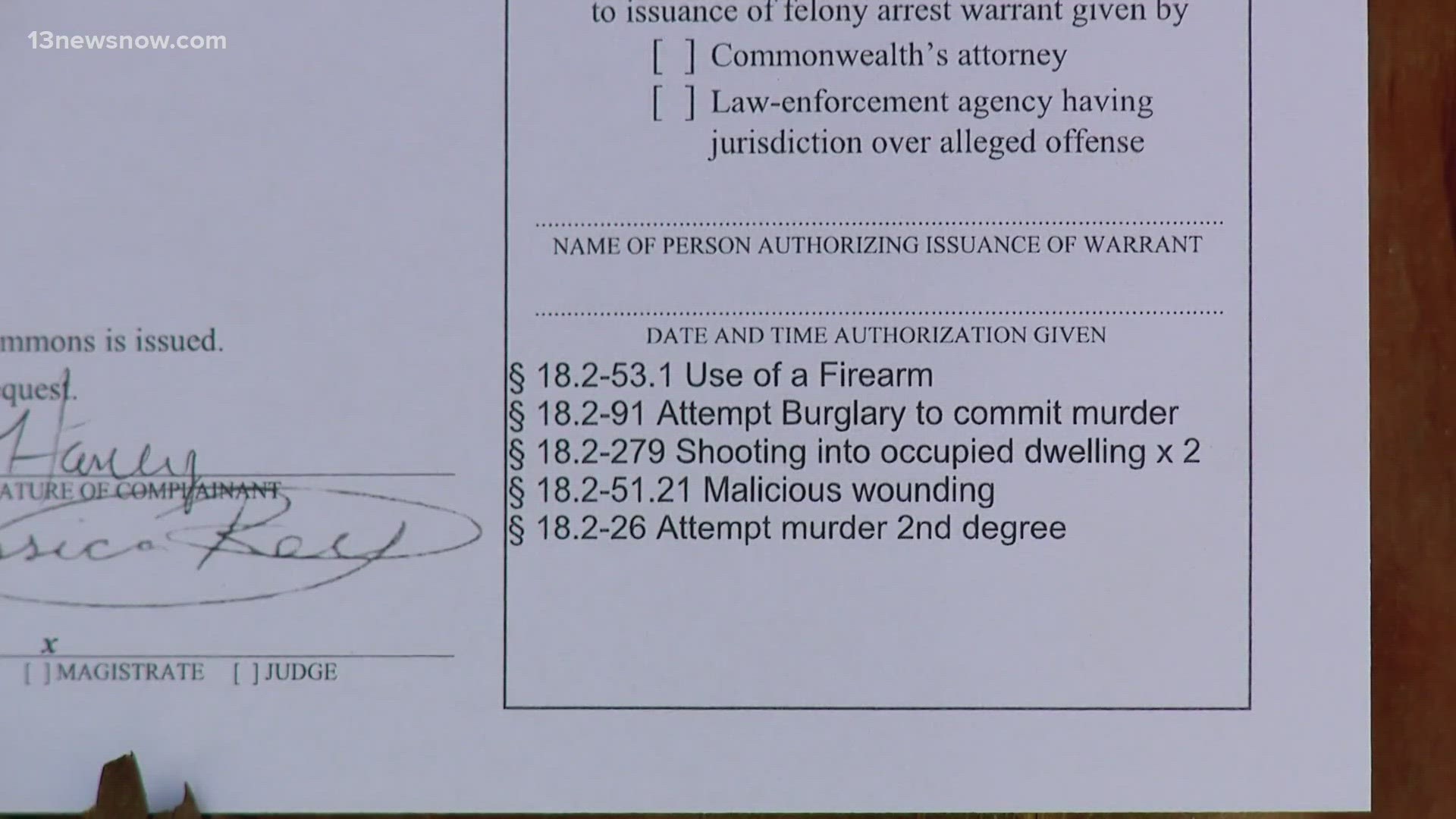 Court documents from Isle of Wight County detail an attempted home invasion in Carrollton that sent one woman to the hospital.