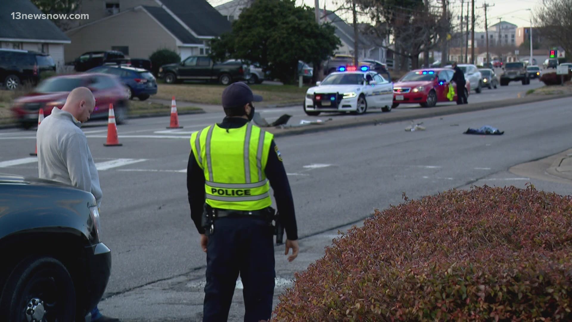 A man that was hit by a car while cycling in Virginia Beach died. Police charged a man with DUI after the crash.