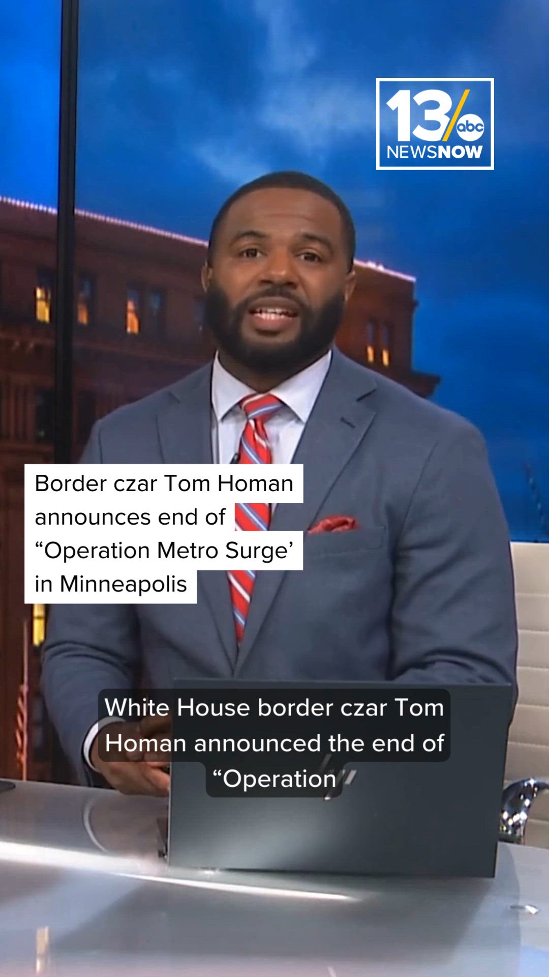 Border czar Tom Homan announces the end of "Operation Metro Surge" in ...