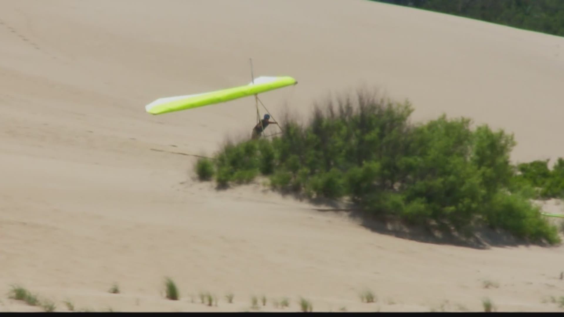 Above the dunes and on them, people find some great recreational activities at Jockey's Ridge State Park on the Outer Banks.