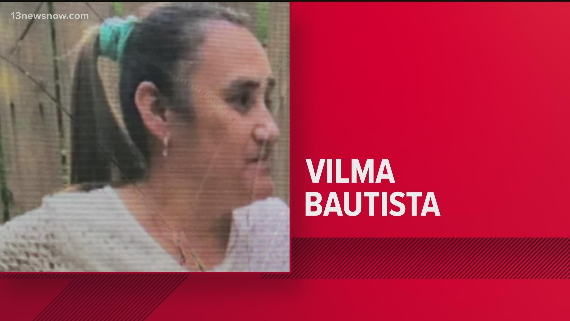 57-year-old Vilma S. Bautista was last seen walking near the intersection of E. Little Creek Road and Azalea Garden Road around 8:30 a.m. on Monday, September 5.