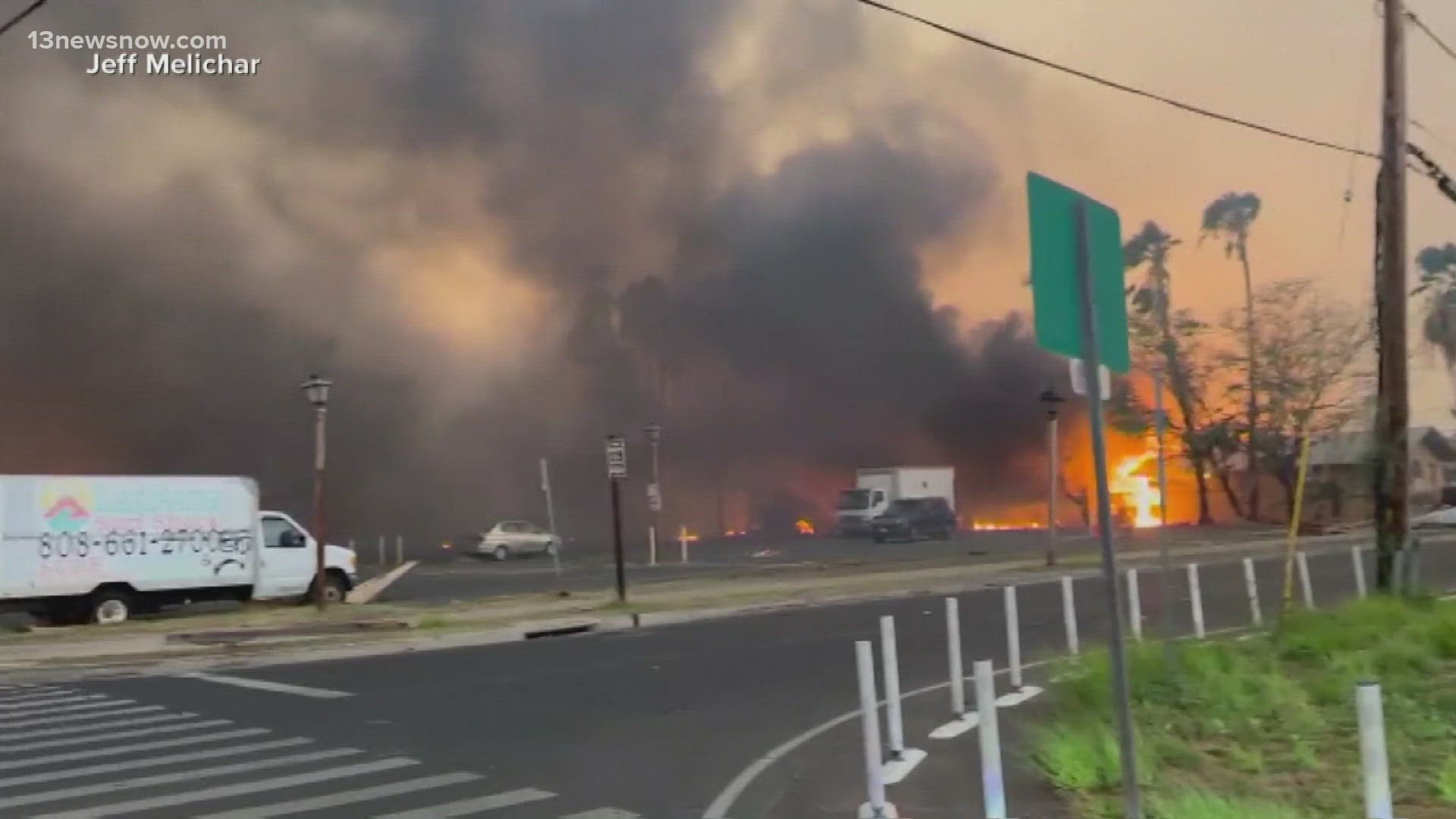 Thousands of Hawaiian residents are escaping the island of Maui as fierce winds fuel deadly wildfires on the island.