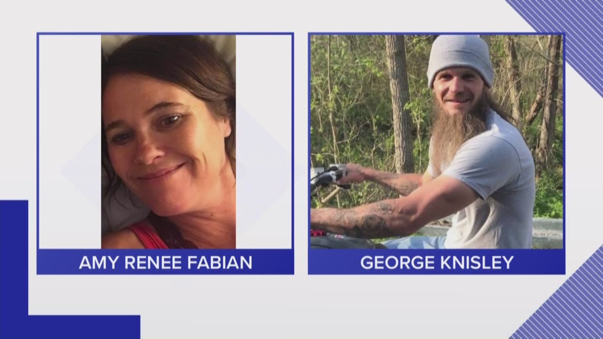 Amy Fabian was last seen in Cumberland, Virginia. Police believe she was abducted by George Knisley.