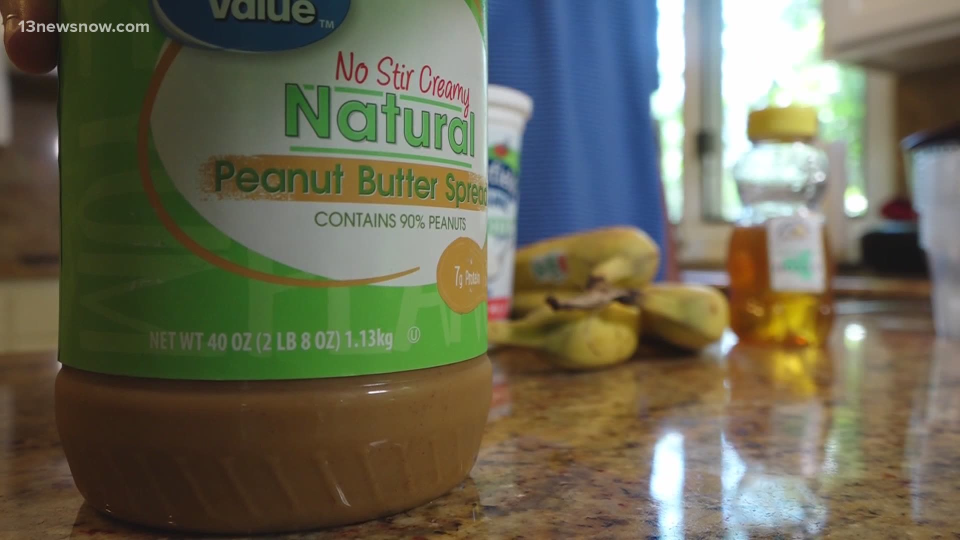All you need is some peanut butter, bananas, yogurt and honey to make the ultimate summer treat for your pup!