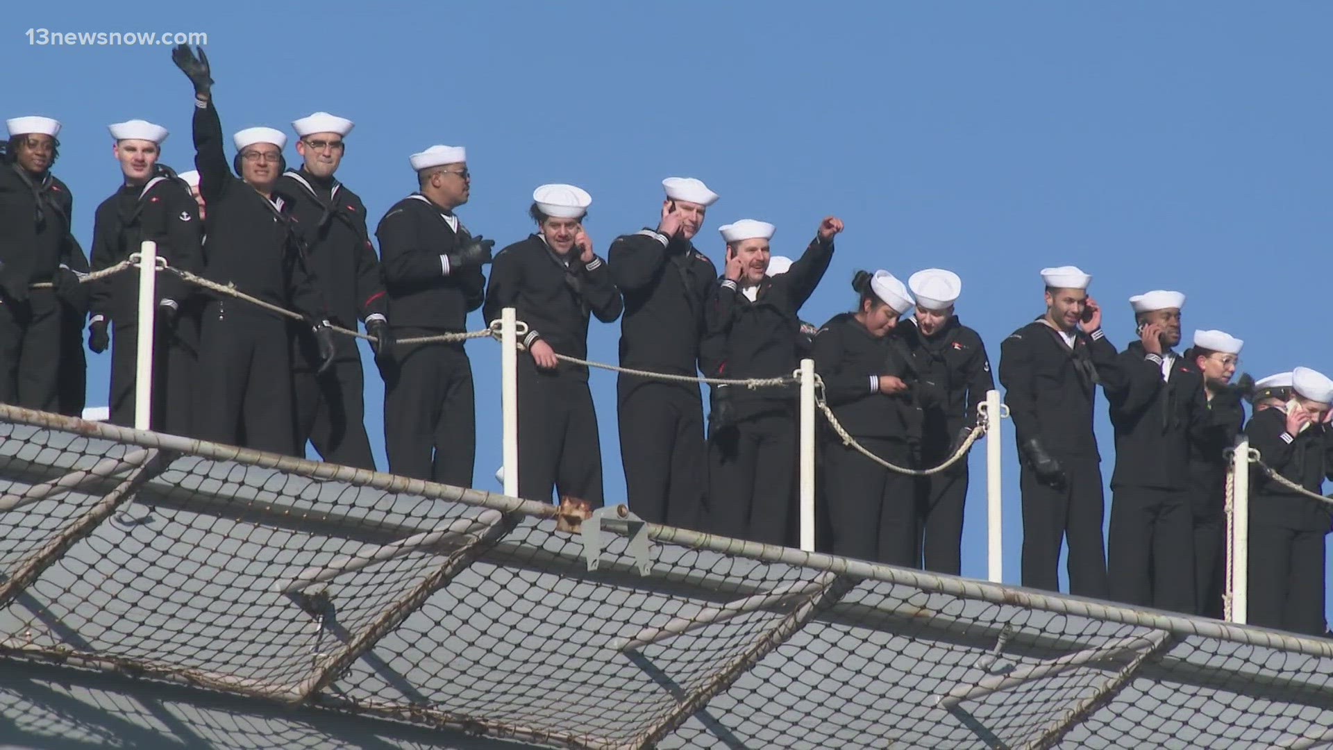 After being gone for several months, sailors rejoined their families at Naval Station Norfolk Wednesday afternoon.