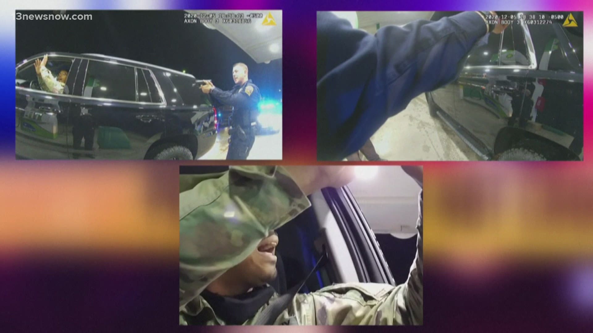 The traffic stop happened on December 5, 2020, when former police officer Joe Gutierrez pepper-sprayed Lt. Caron Nazario, whose hands were up out of his car window.