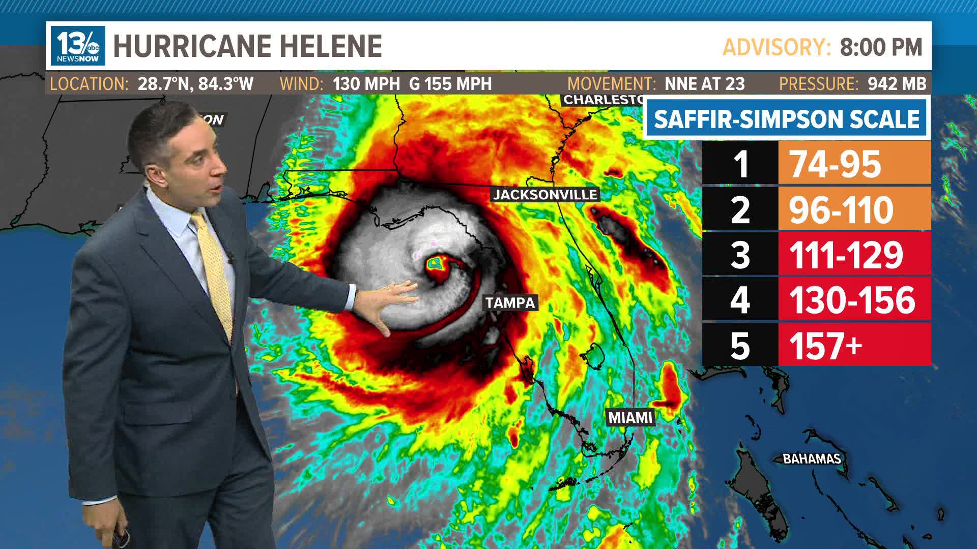 Hurricane Hunter aircraft determined that Helene is now a Category 4 hurricane in the Gulf of Mexico.