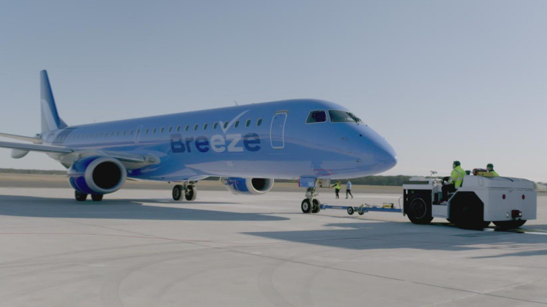 Breeze Airways, which provides modestly priced flights, will double its fleet and expand its services at Norfolk International Airport.