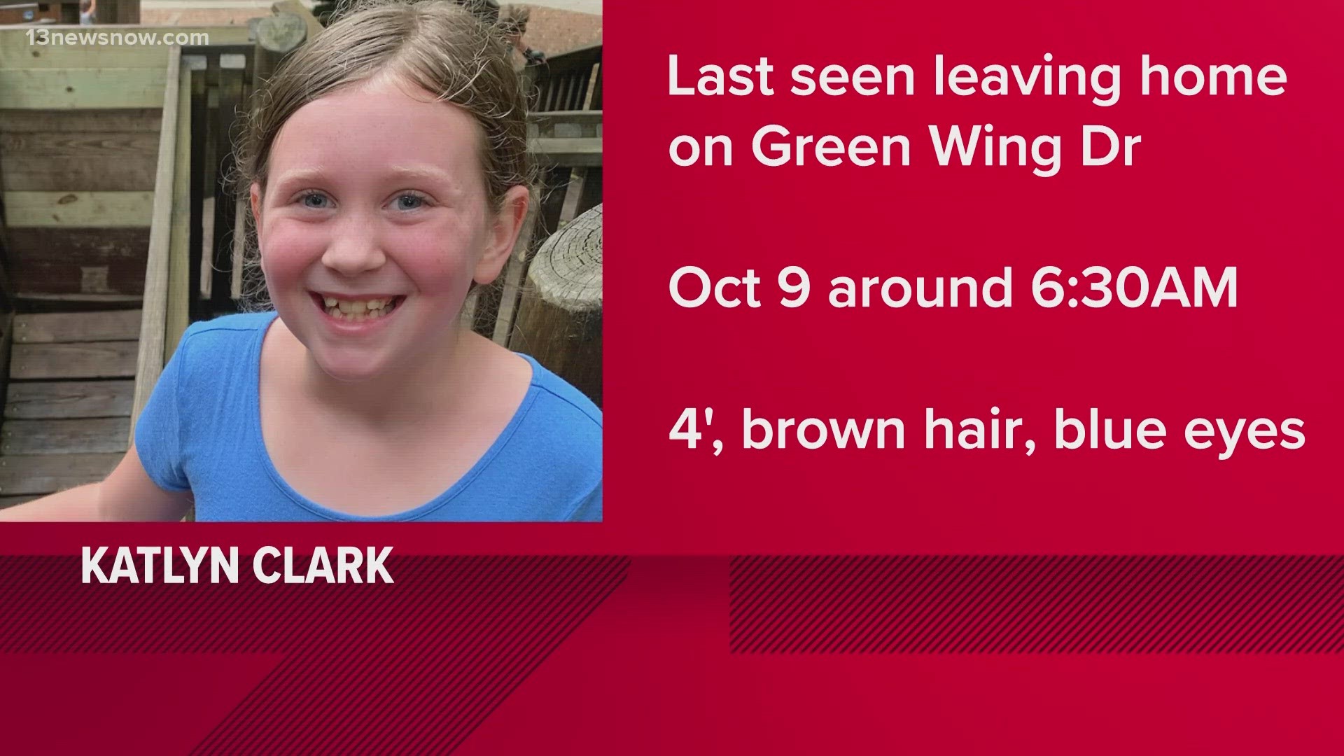 10-year-old girl missing from Carrollton, Isle of Wight County