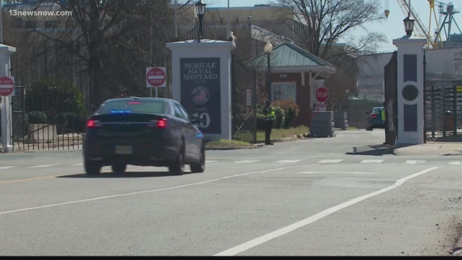 Norfolk Naval Shipyard was placed on a lockdown after reports of a threatening message in a bathroom and reports of an active shooter.