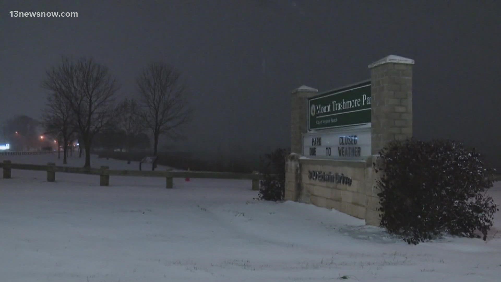 Despite all of the recent snow, families in Virginia Beach missed out on a snow day tradition at the biggest hill in the city.