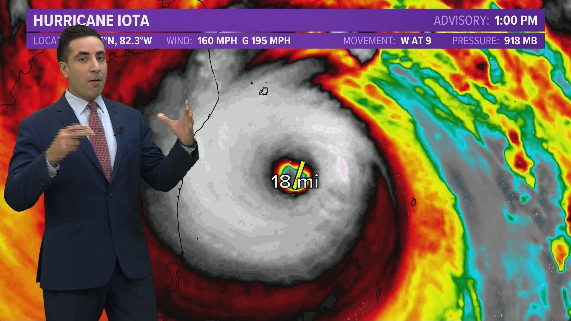 13News Now meteorologist Tim Pandajis has the latest on Hurricane Iota.