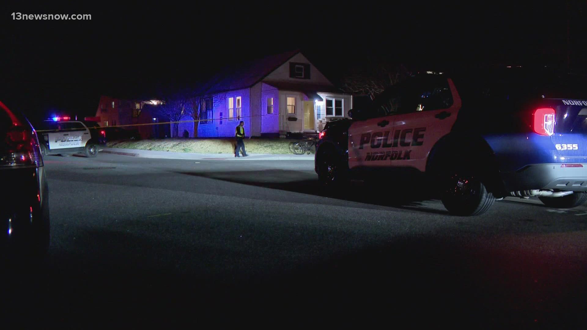 The Norfolk Police Department said a man was killed and a woman was seriously injured in a shooting inside a home in the West Ocean View area.