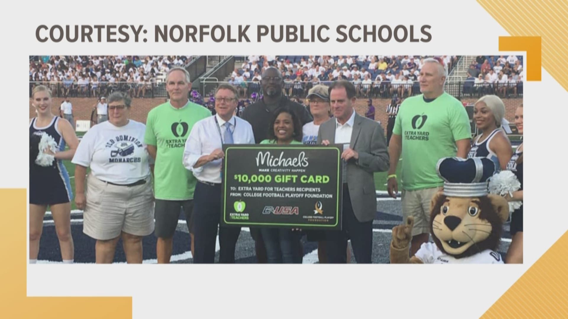 Michael’s Arts and Crafts gave its annual $10,000 “Extra Yard for Teachers” grant to support Norfolk Public Schools teachers.