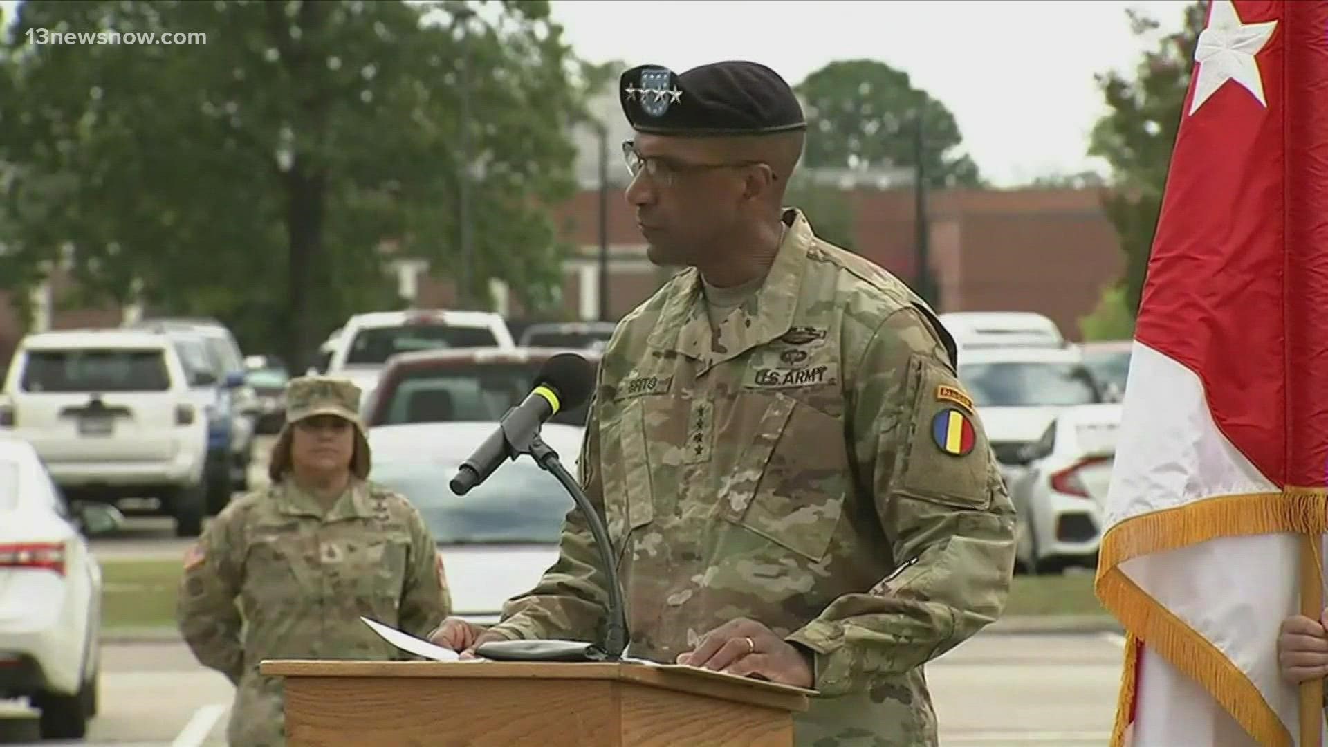 Today at Fort Eustis, General Gary Brito took over as head of the United States Army Training and Doctrine Command (TRADOC).