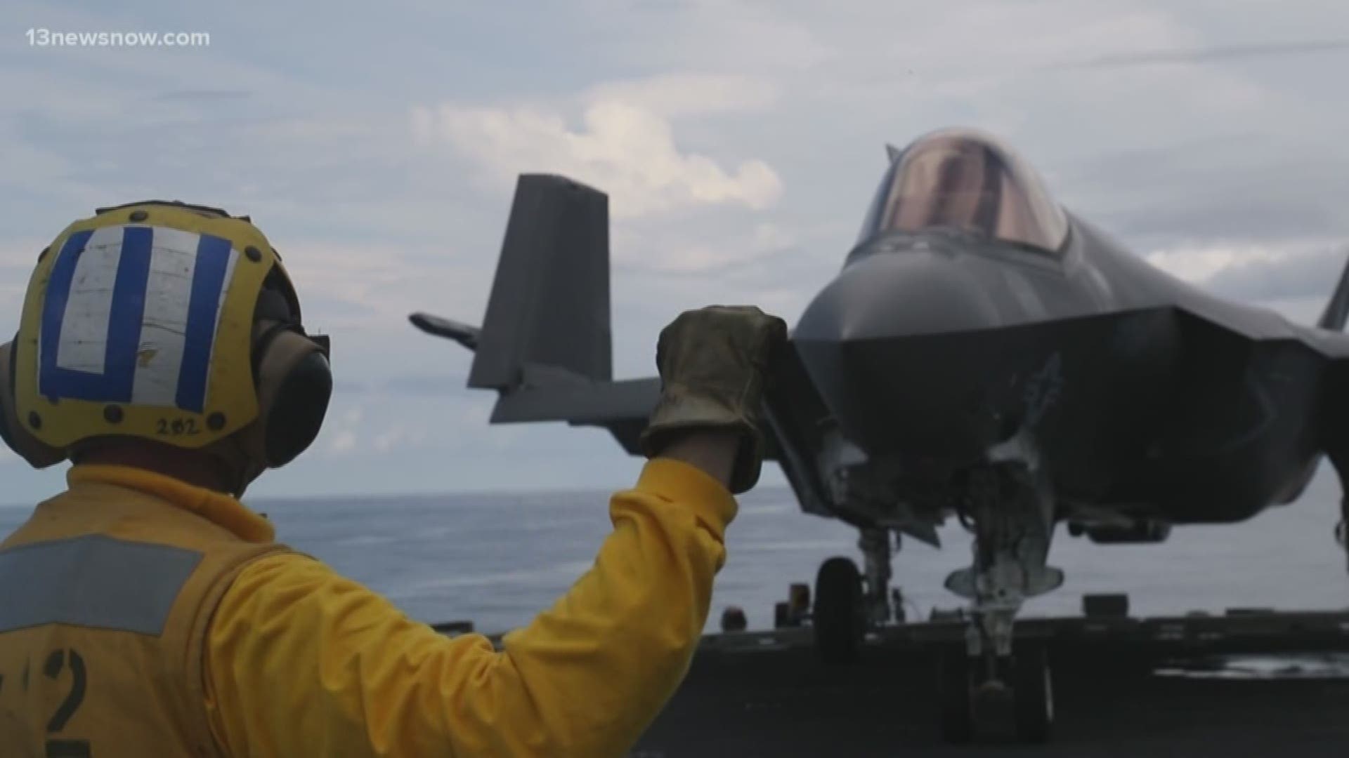 The Navy's newest fighter jets flew with a carrier air wing for the first time.