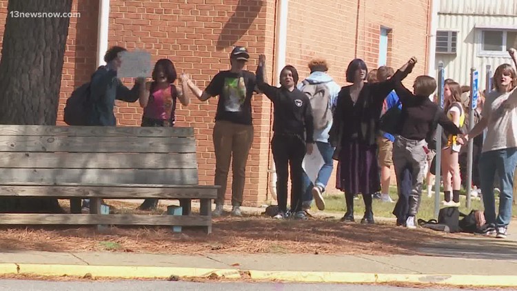 Virginia high schoolers stage walk-outs to protest transgender student policy changes