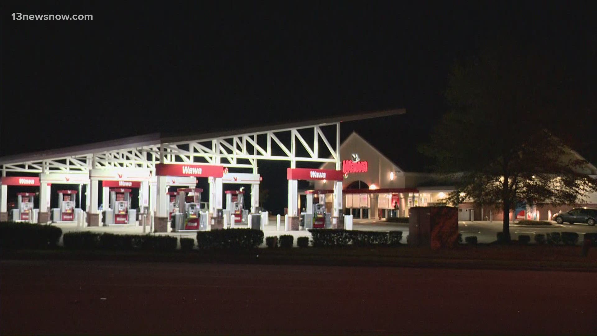Police were called to the Wawa on Woodlake Avenue, where they found a person shot multiple times.
