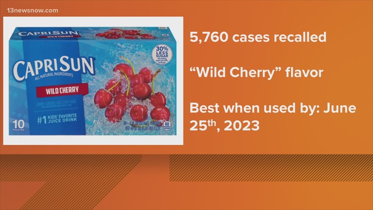 Recalled Capri Sun drinks may contain cleaning solution, Kraft Heinz says
