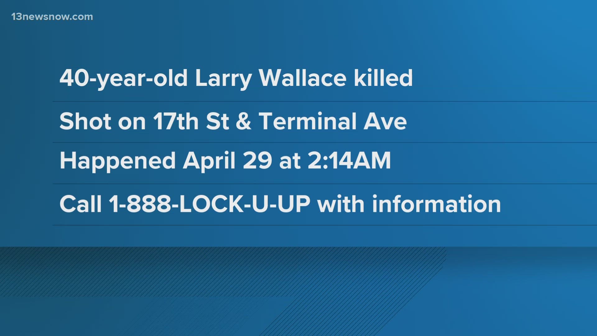 Larry Leroy Wallace was taken to a hospital but died soon after arriving.
