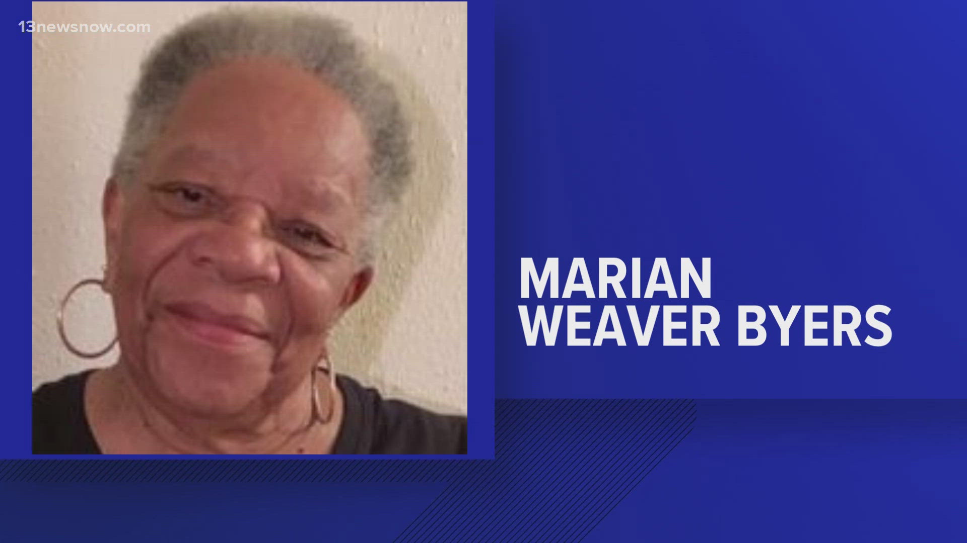 Police say Marian Weaver Byers, 83, was last seen walking with a cane in the 700 block of Weich Lane. She could also be driving a gold Ford Escape.