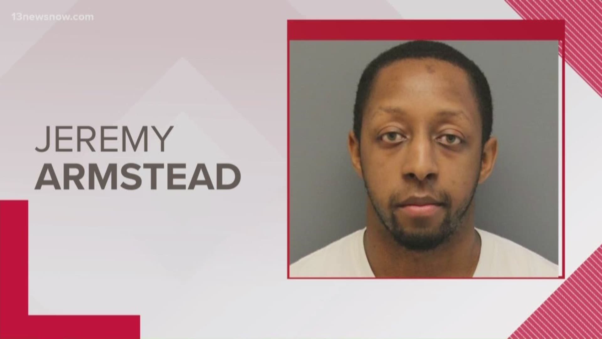 Jeremy Allen Armstead, 30, of Williamsburg, was arrested and charged with four counts of abduction by force, intimidation or deception, five counts of rape, four counts of sodomy, strangulation and indecent exposure.