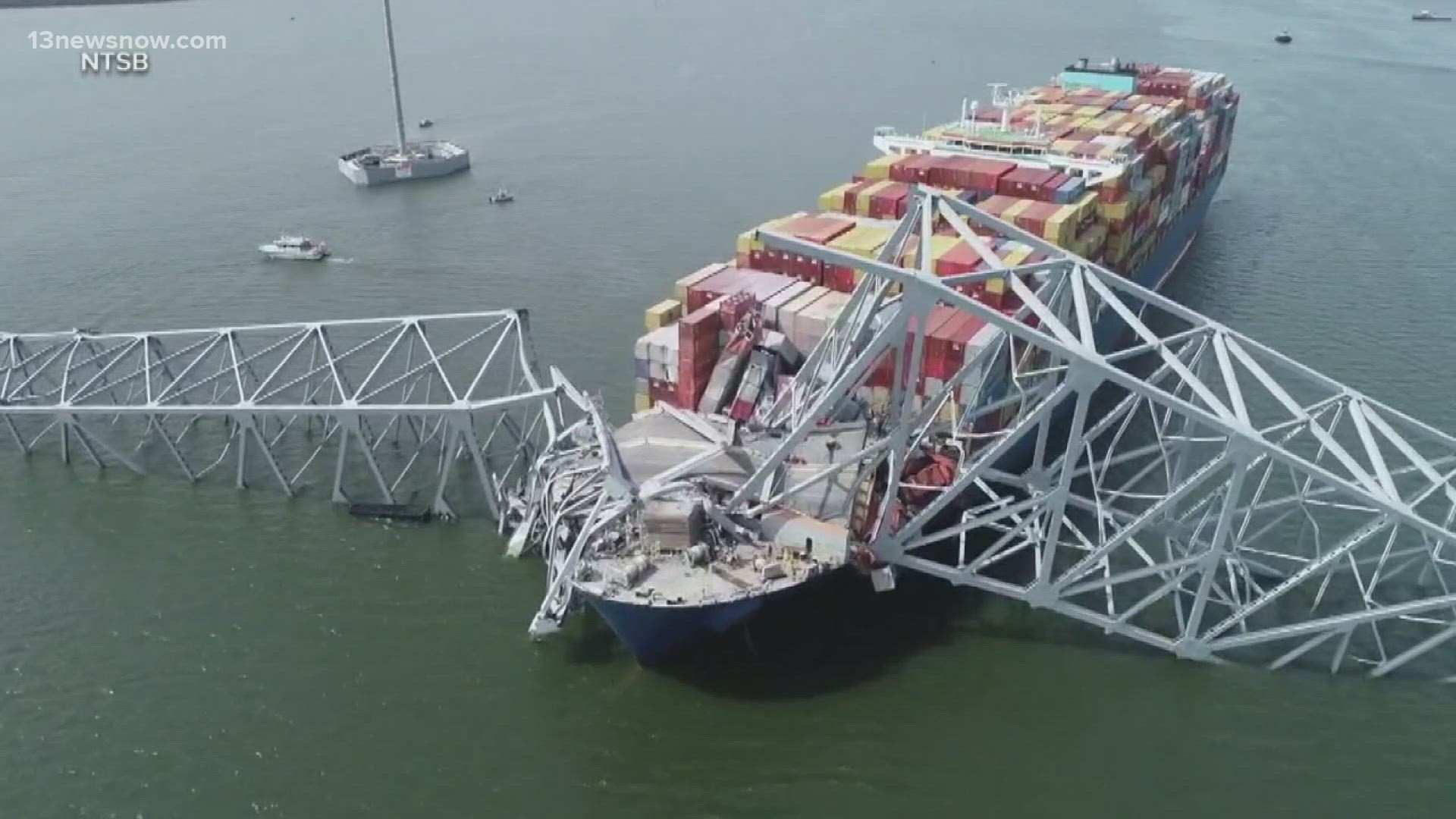 Investigators are aboard the massive container ship that crashed into the Francis Scott Key Bridge in Baltimore, reviewing damage and collecting evidence.