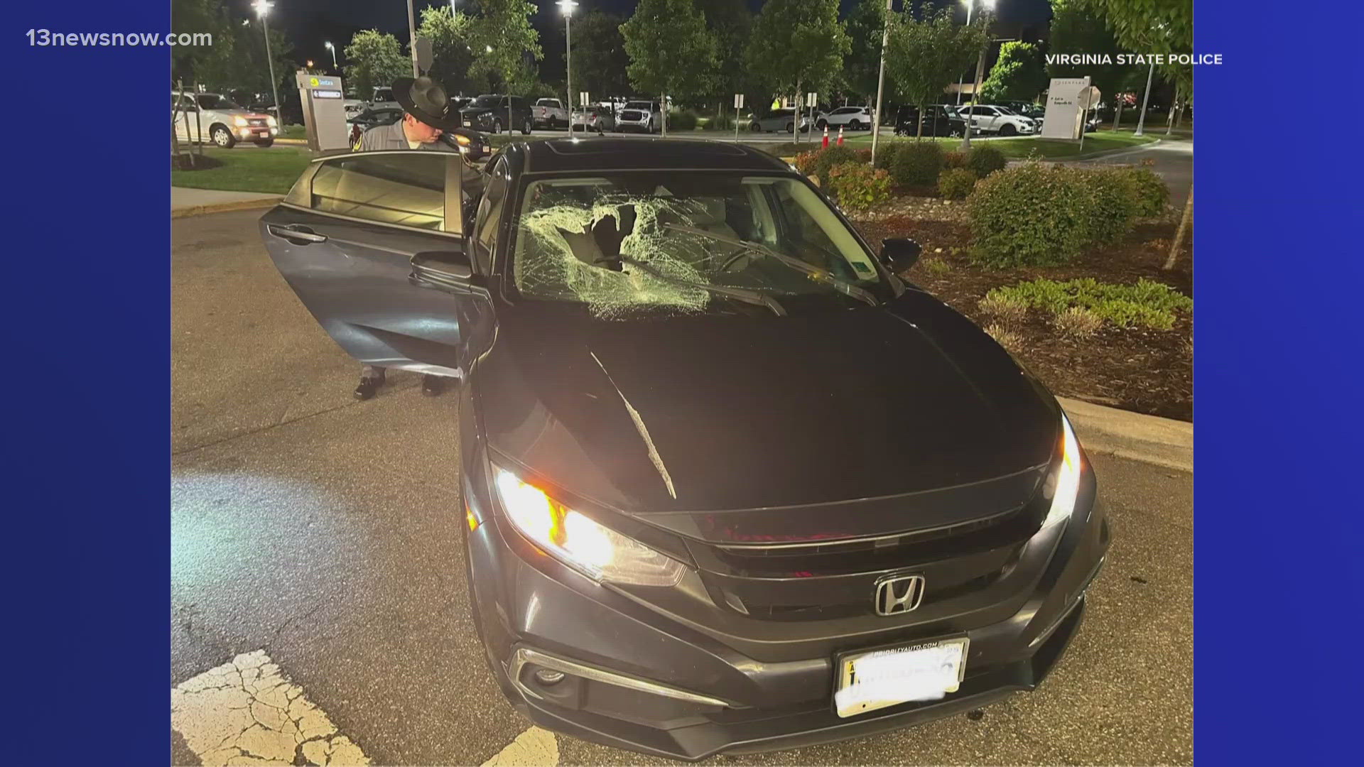 VSP is searching for the driver of the Ford Super Duty that the trailer hitch fell off of. Investigators say the driver may not have realized what happened.