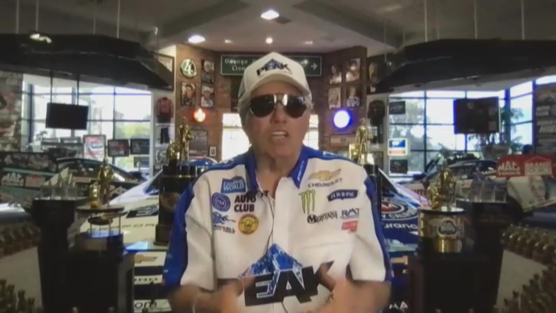 The drag racing legend will be driving in the Virginia NHRA Nationals this weekend.