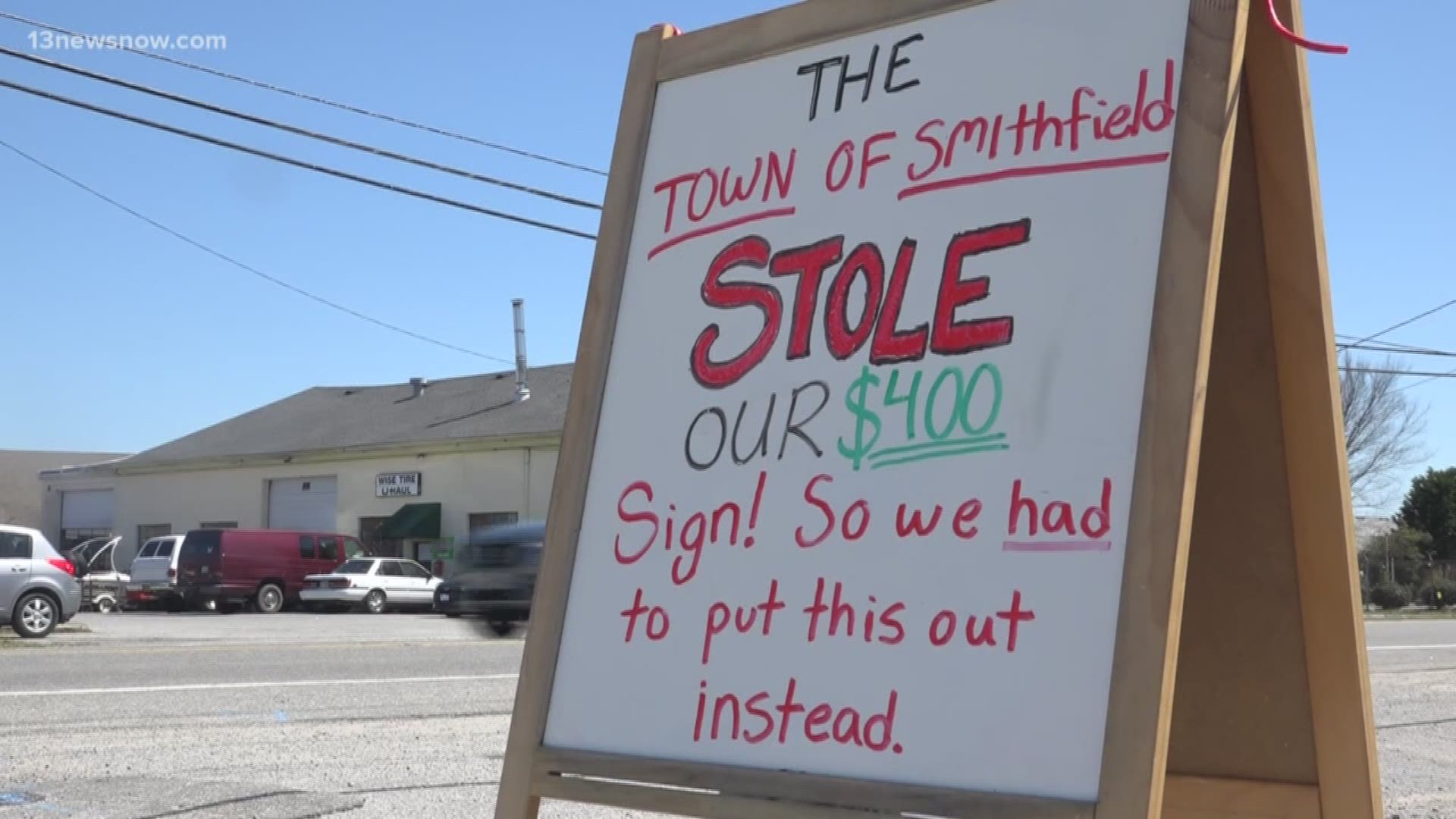 Smithfield officals took feather flags from businesses because of a sign ordinance, but business owners were not told they were doing anything wrong.