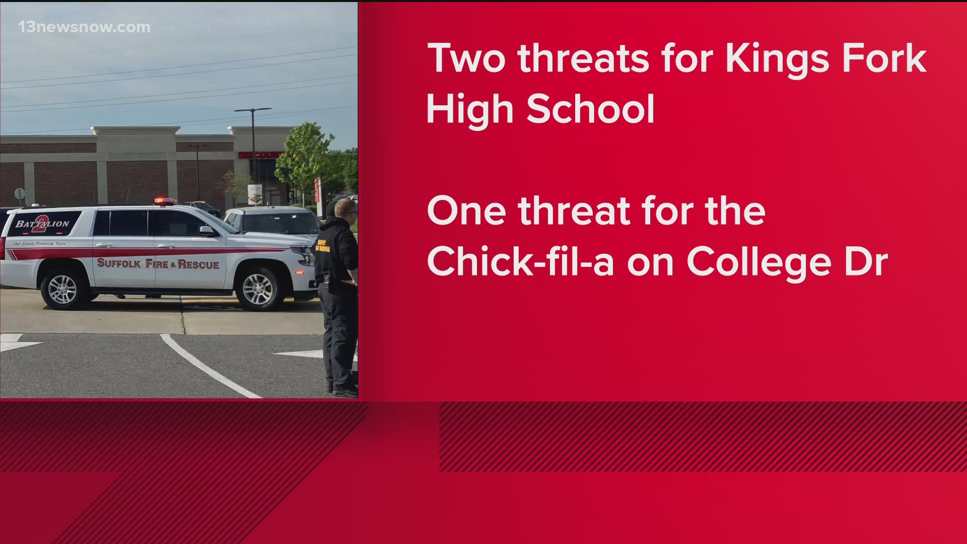 An investigation is underway into three back-to-back bomb threats in the city.
