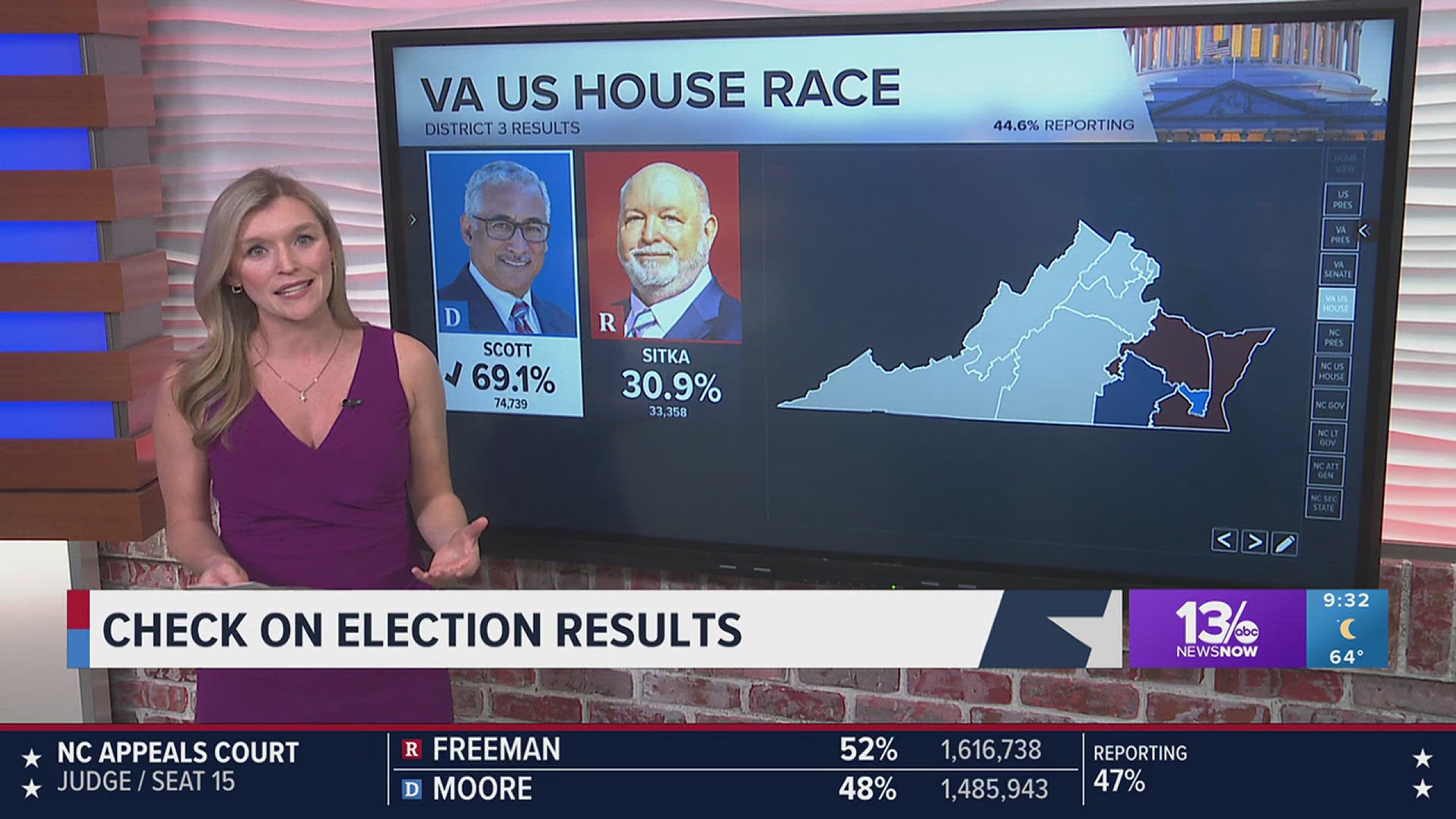 Democratic Rep. Bobby Scott won reelection to a U.S. House seat representing Virginia on Tuesday. 