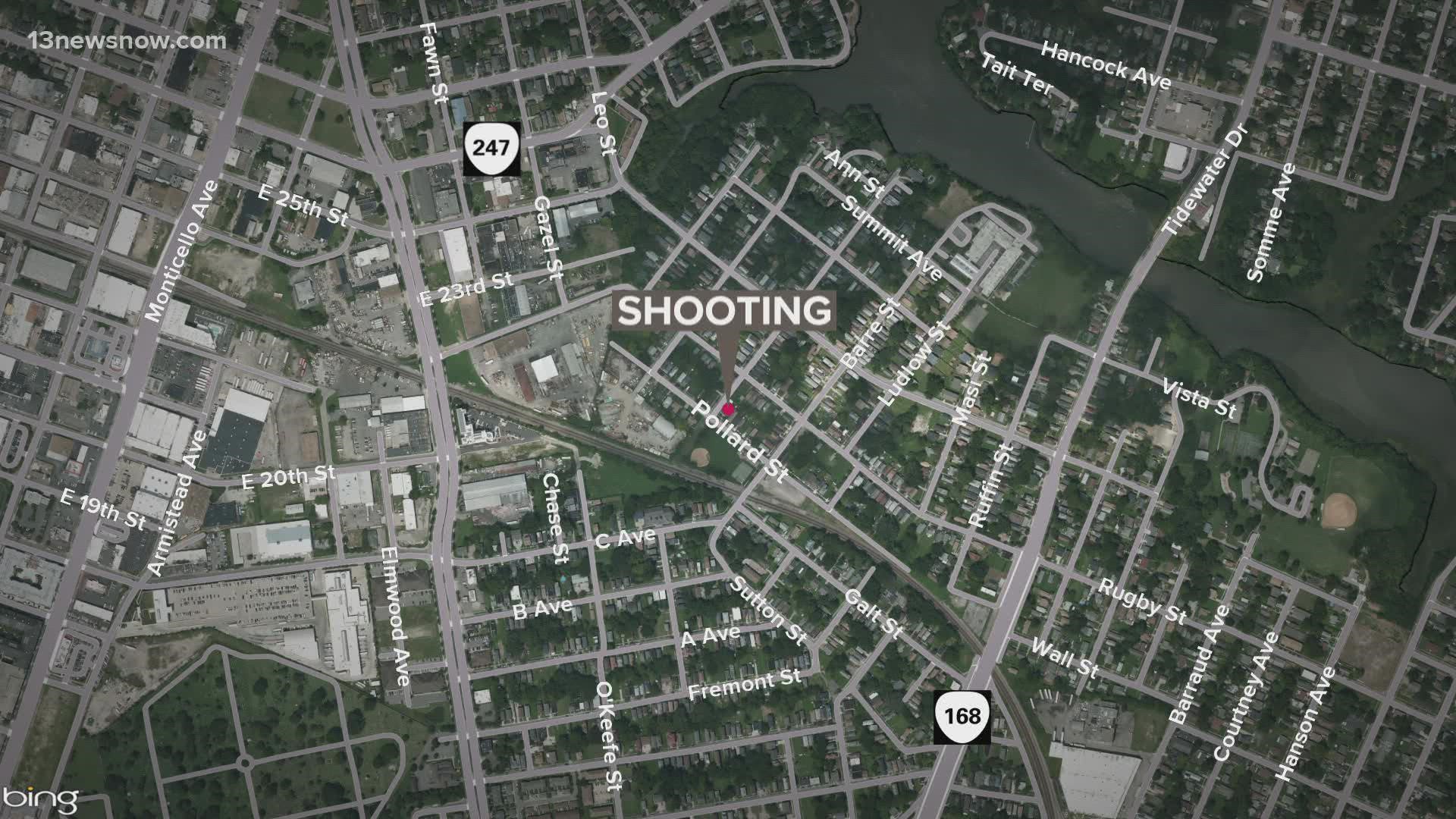 The shooting happened shortly before 5 a.m. on Pollard Street.