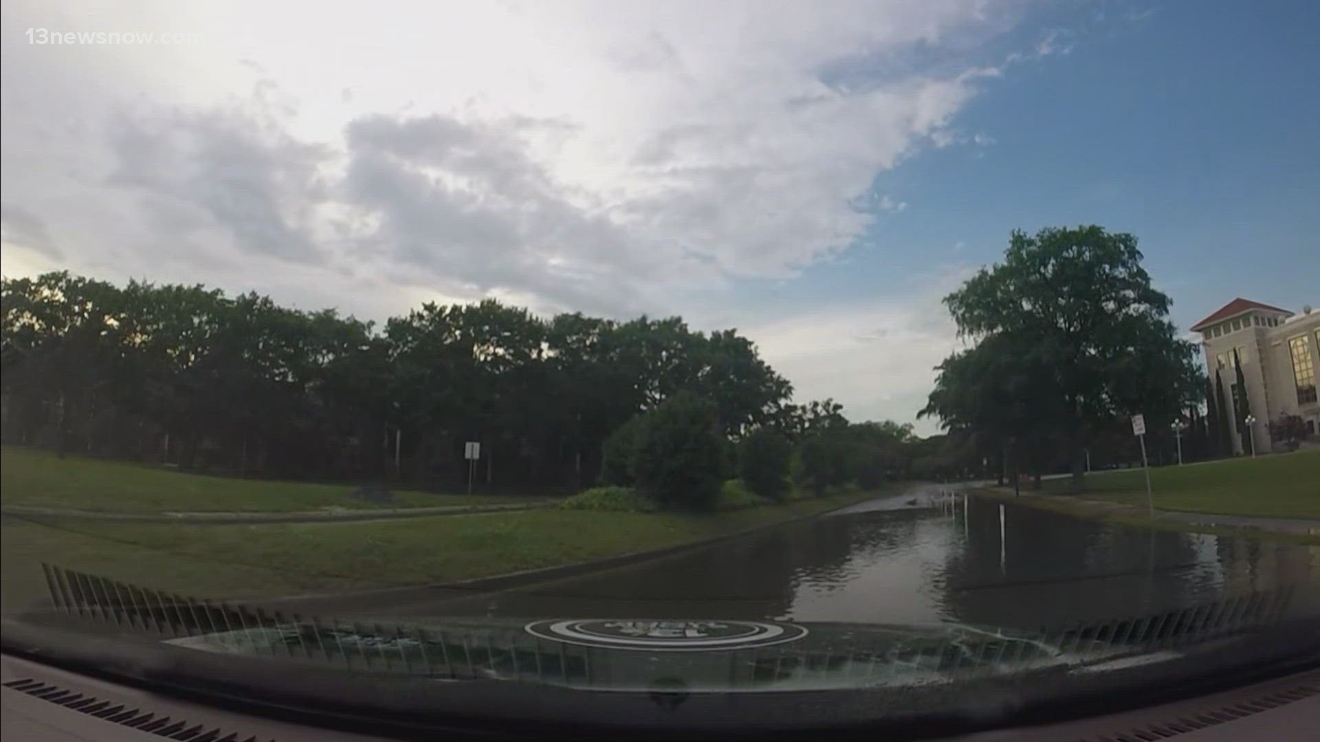 There has been heavy rain and flooding across Hampton Roads.